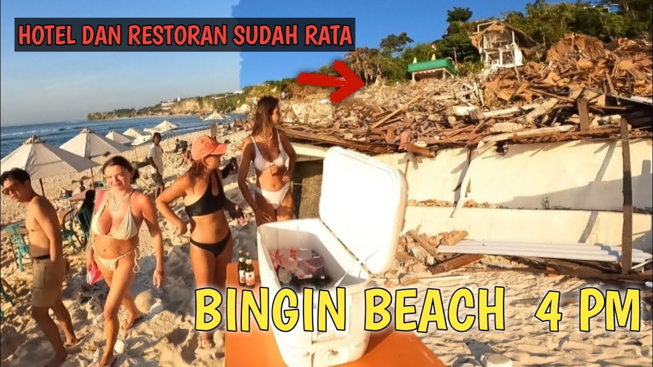 Bingin Beach, Bali! The latest condition of Bingin Beach after the hotel and restaurant were demo...