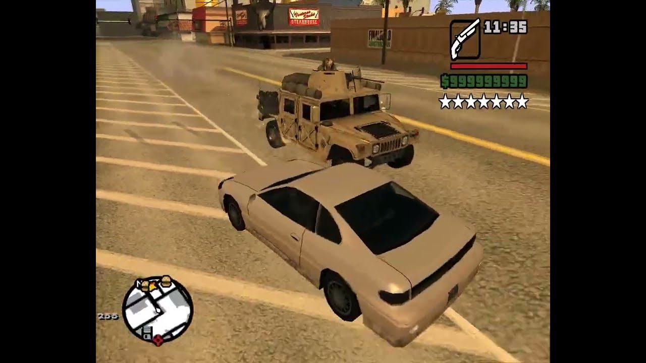 GTA SA 7 stars Wanted Level