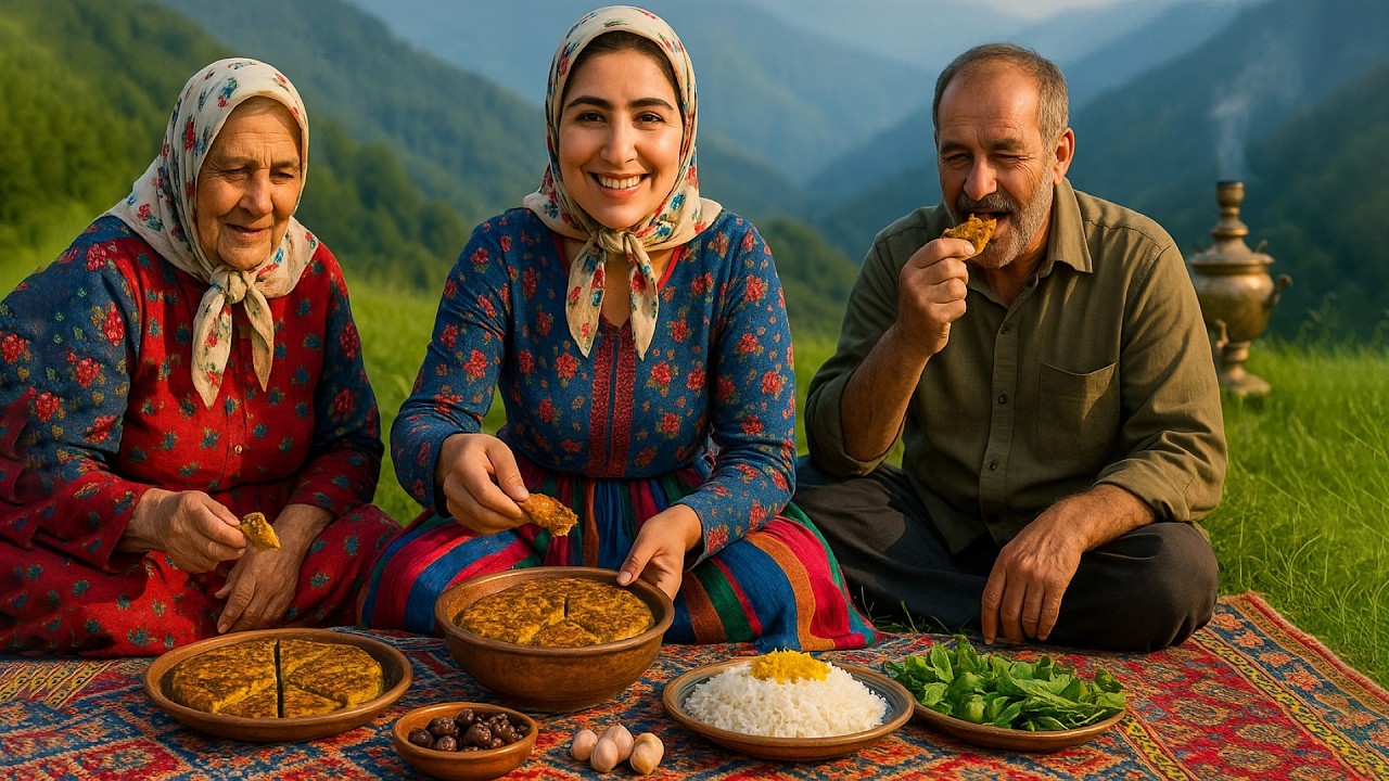 Cooking Fish Roe in Gilan Village 👑🍽️ Luxurious Food in Iran Nature
