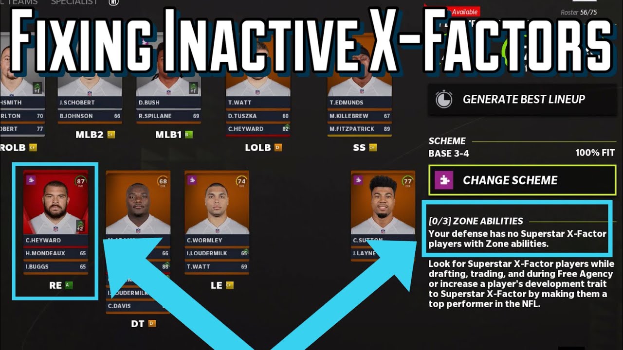 How To Select Which X-Factors Are Active In Madden Franchise
