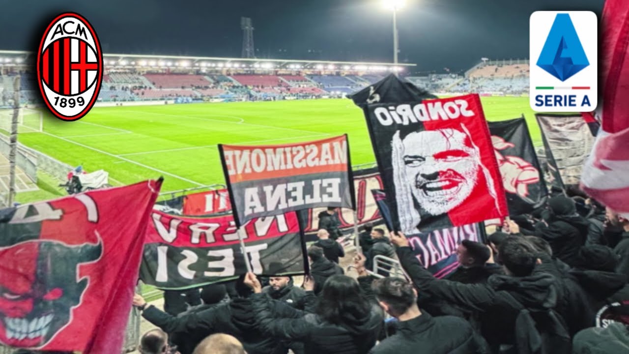 🔴⚫ CURVA SUD MILANO AWAY CAGLIARI  &bull;  CAGLIARI vs AC MILAN &bull; FT 0 -1