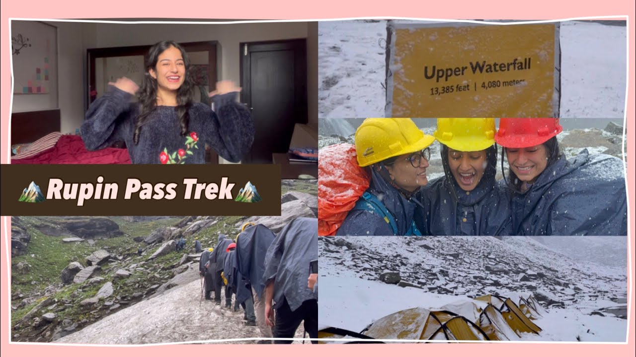 •Rupin Pass Trek• with #indiahikes  in June’22 ~Lower Waterfall to Upper Waterfall~ #snowfall