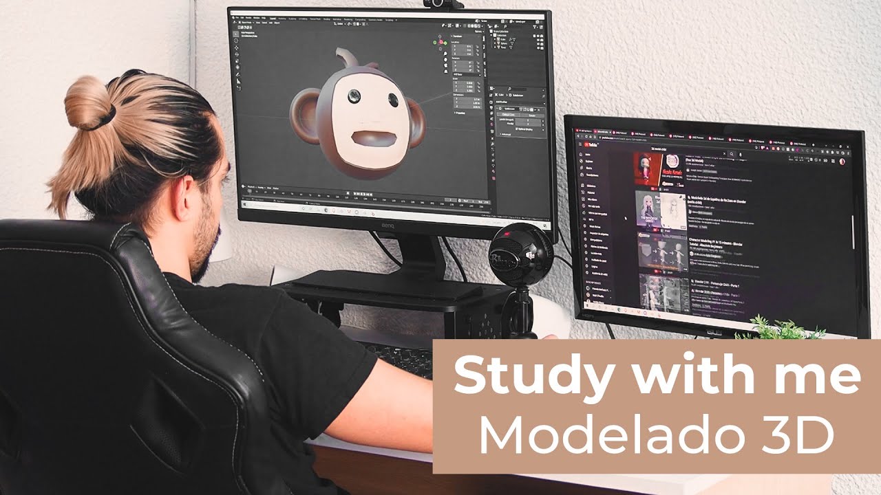 Así modelo en 3D durante una hora | STUDY WITH ME (Lofi)