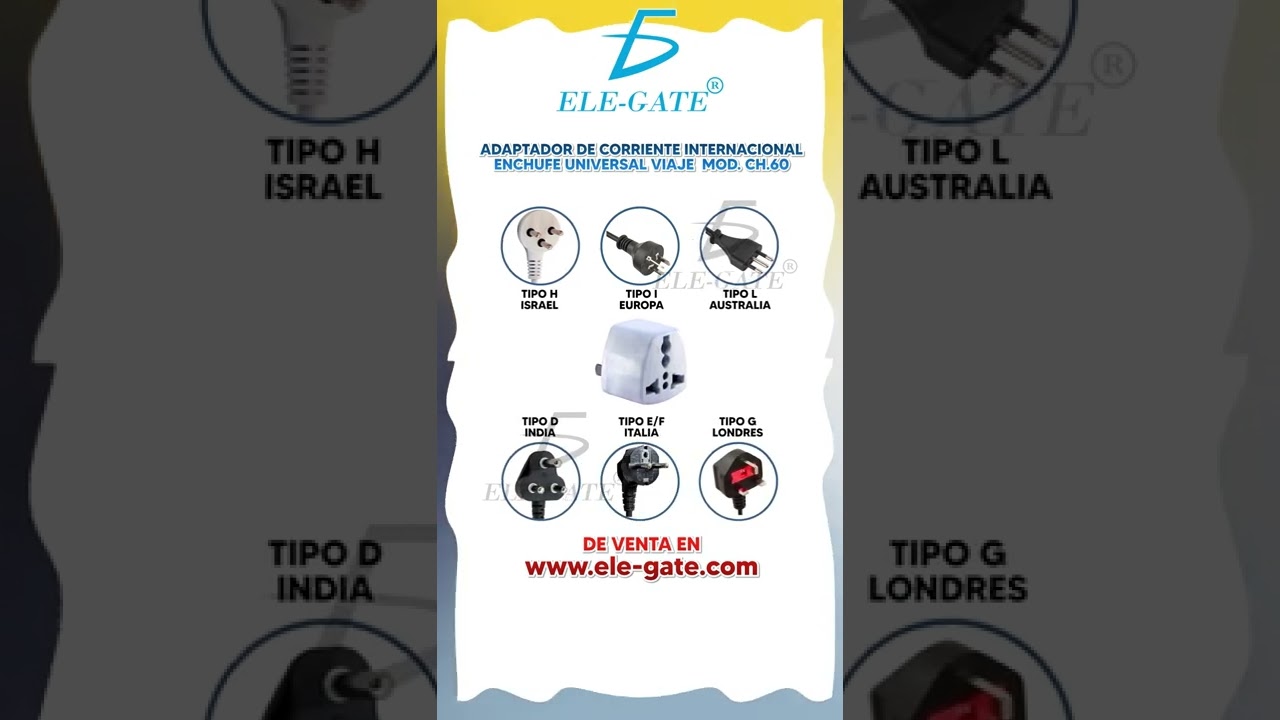 Adaptador De Corriente Internacional Enchufe Universal Viaje