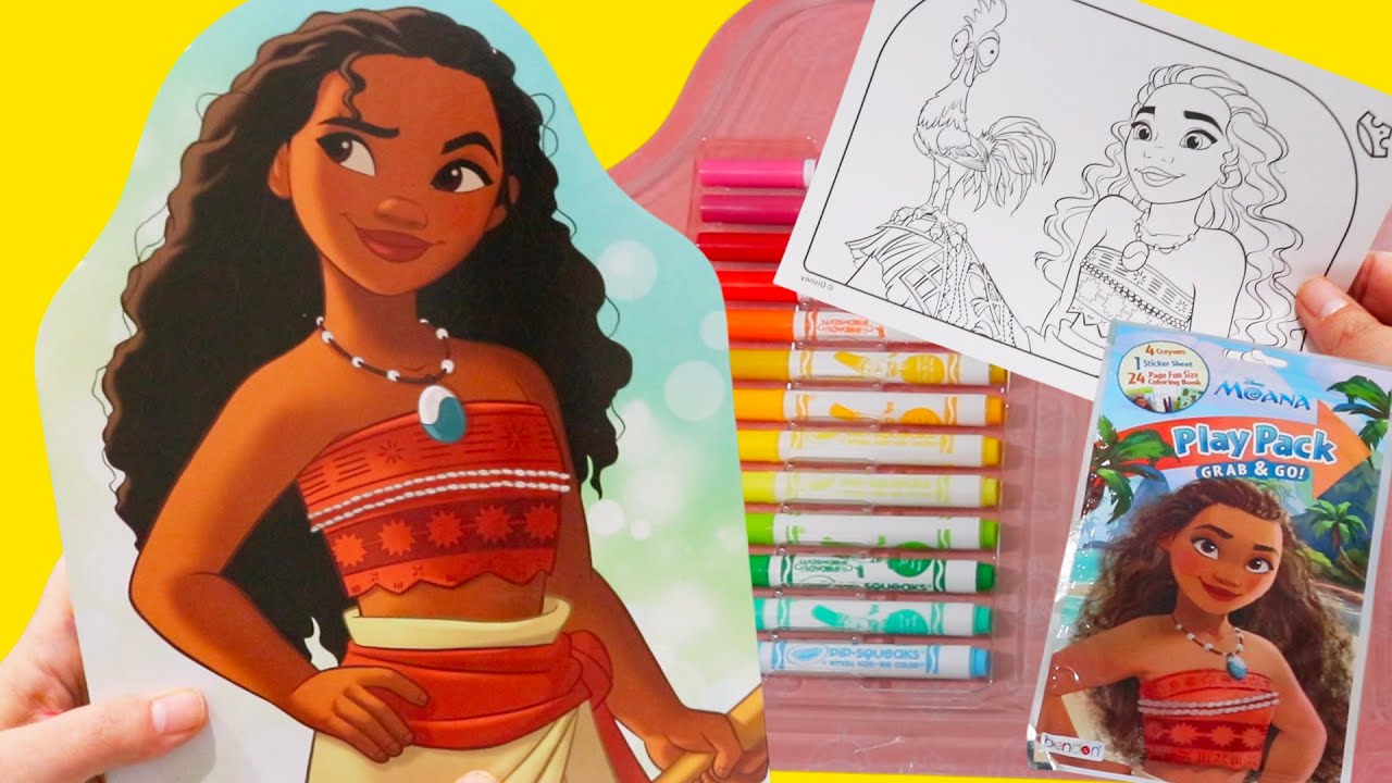 Moana 2 Movie DIY Sticker Book Fun + Sniffycat Coloring Play Pack for Kids!
