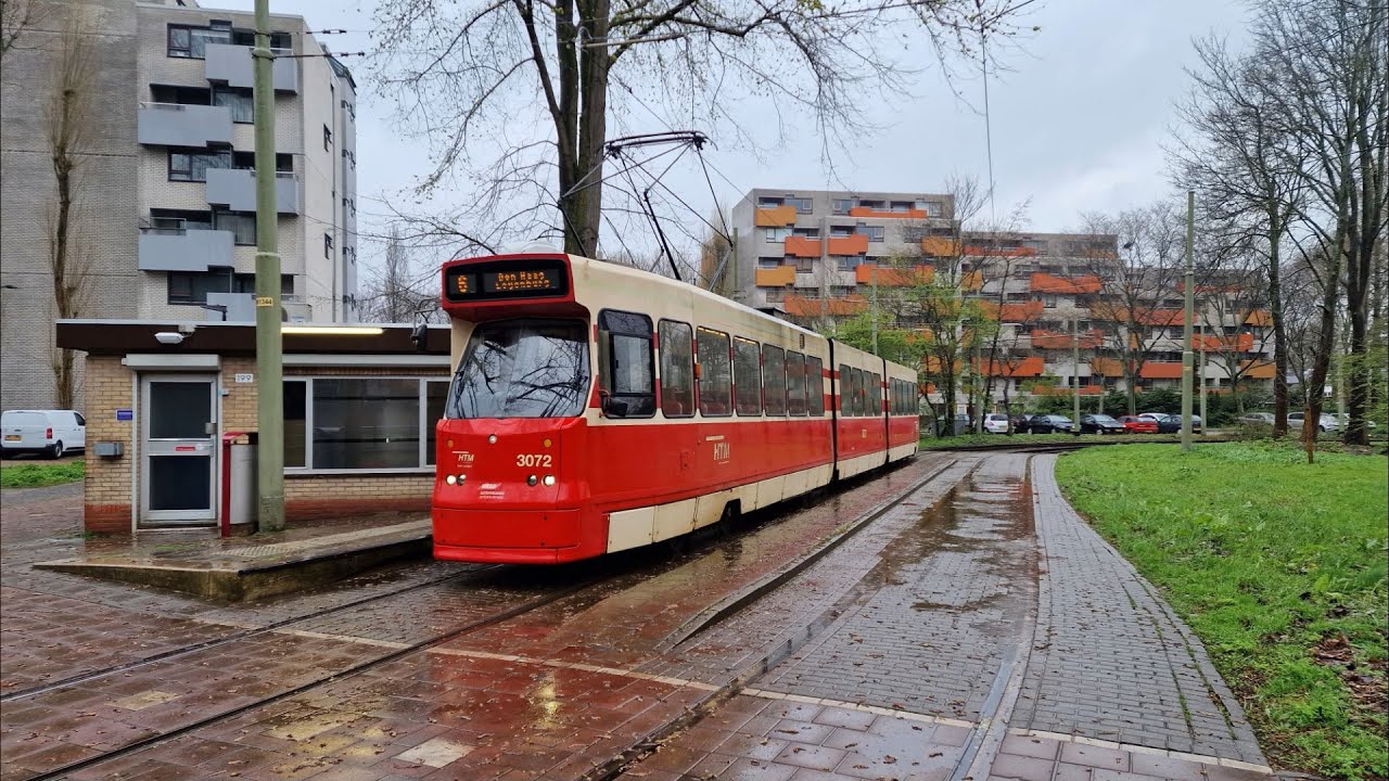 HTM tram 6 Den Haag Leyenburg - Leidschendam Noord v.v. | regen | BN GTL8 3072 | 2023