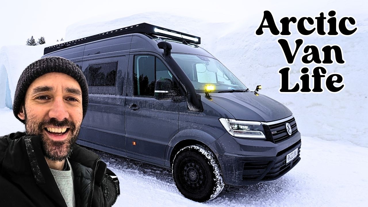 VANLIFE Living Off Grid in Arctic Finnish Lapland || BBQ Steak on Frozen Lakes