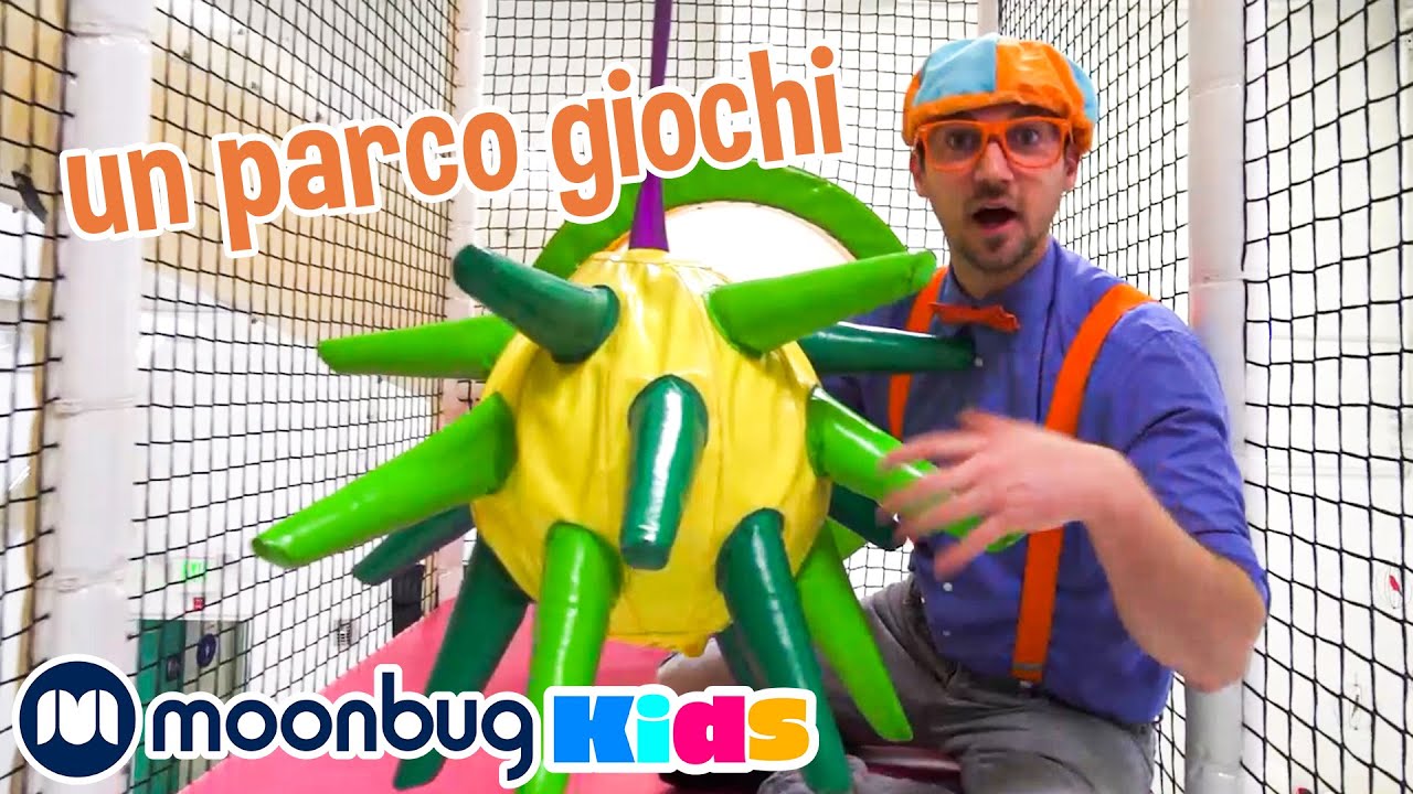 Blippi visita un parco giochi al coperto | BLIPPI per bambini | Moonbug Kids - Cartoni Animati
