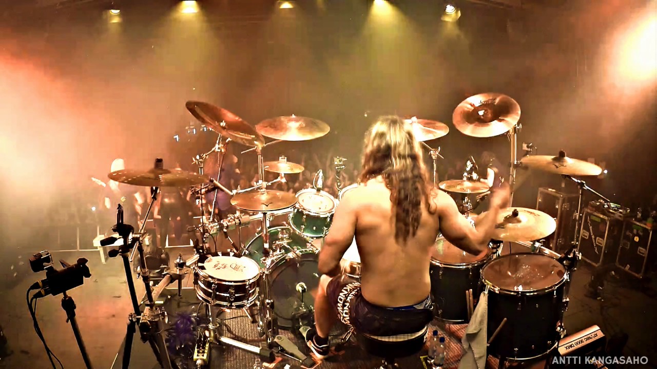 Morten Løwe Sørensen Amaranthe Drumcam 'On The Rocks + Solo' (Pakkahuone,Tampere,Finland 6.4.217)