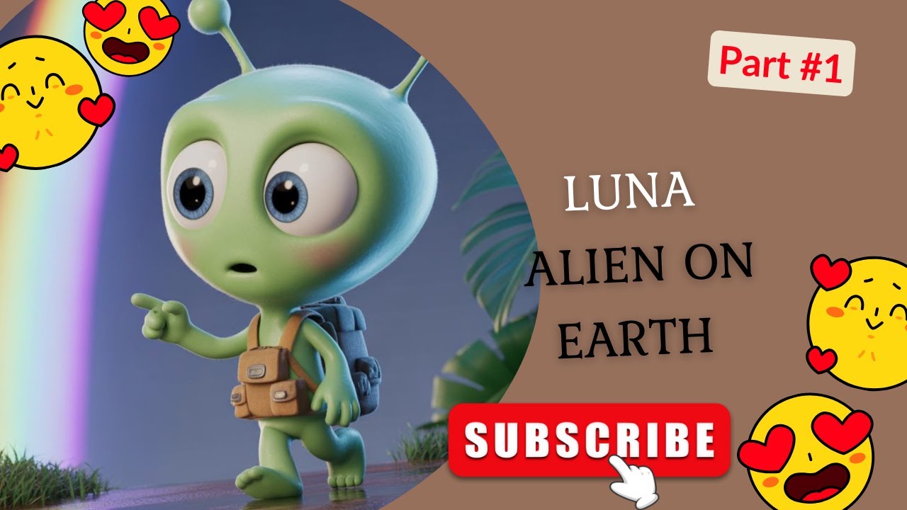Cute small cartoon alien Luna! #cartoon #kids #alien