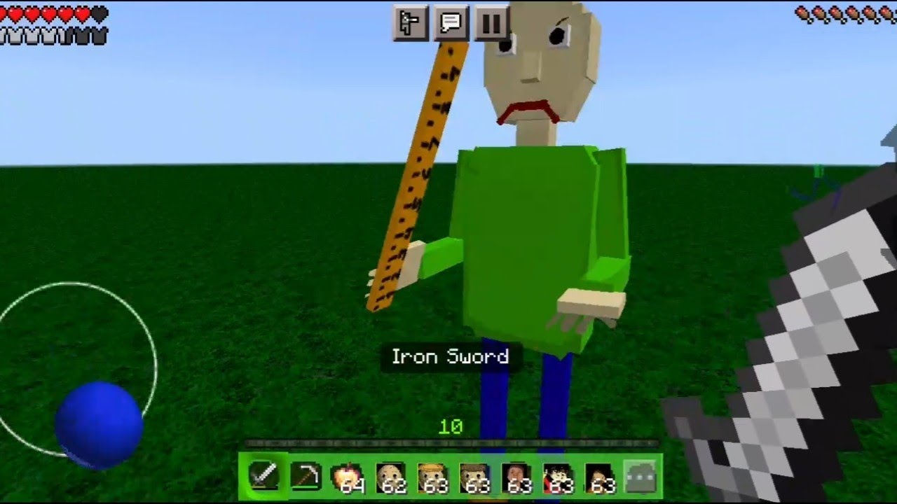 Testing the Baldi Basics Plus Addon on Minecraft!