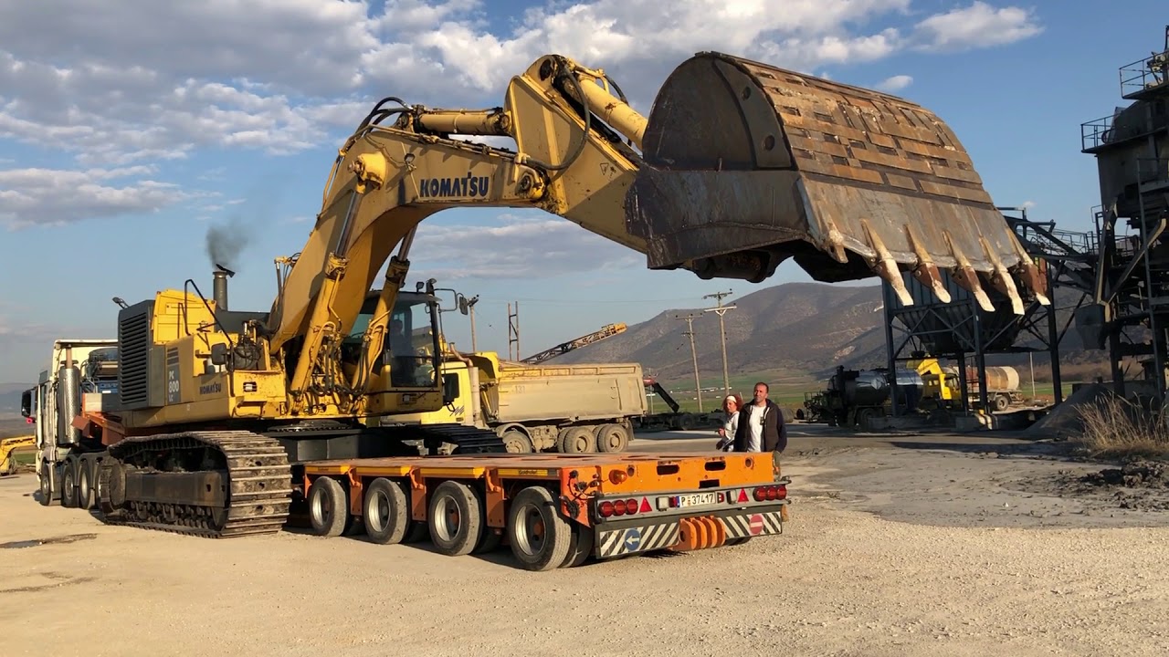 Transporting The Komatsu PC800 With Goldhofer Trailer - Fasoulas Heavy Transports