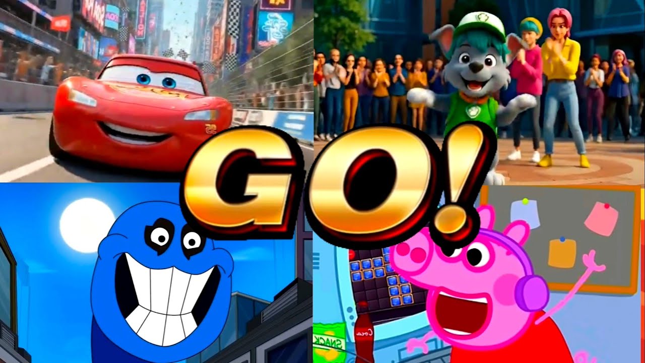 McQueen Soda Pop vs Rocky vs Hungry Worm vs Peppa