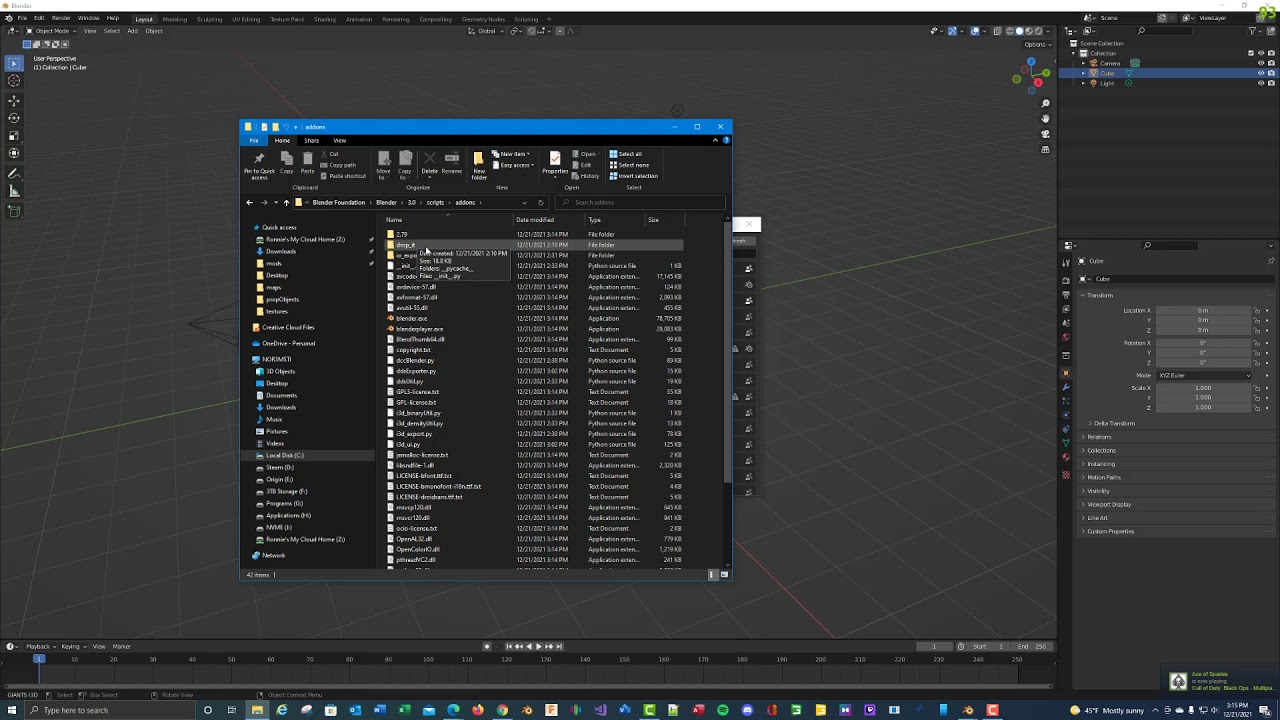 Blender I3d exporter Installation