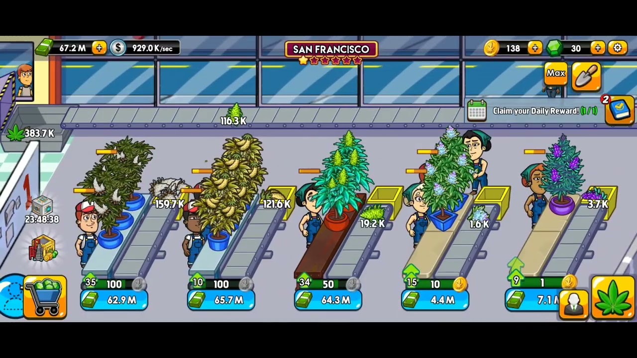 Started from Scratch! LA TO SF | Weed Inc Idle Tycoon
