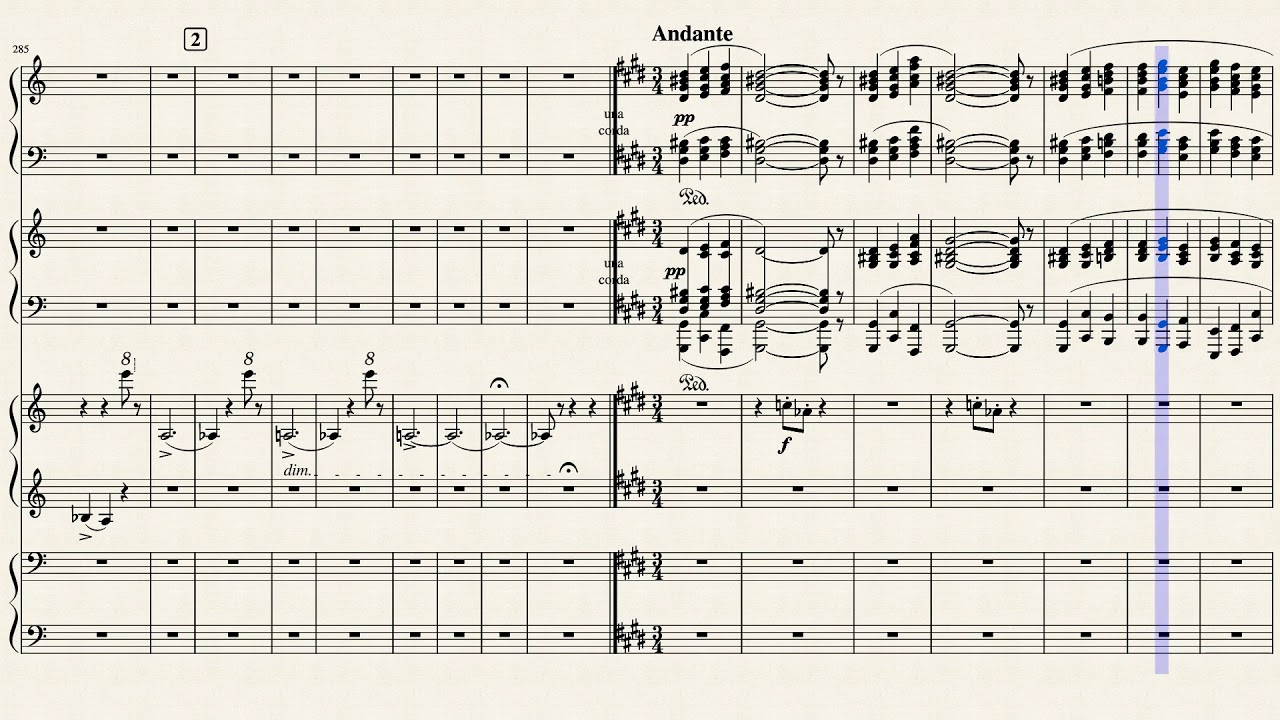 Carnival of the Animals (arr. for four pianos), JFF 4b