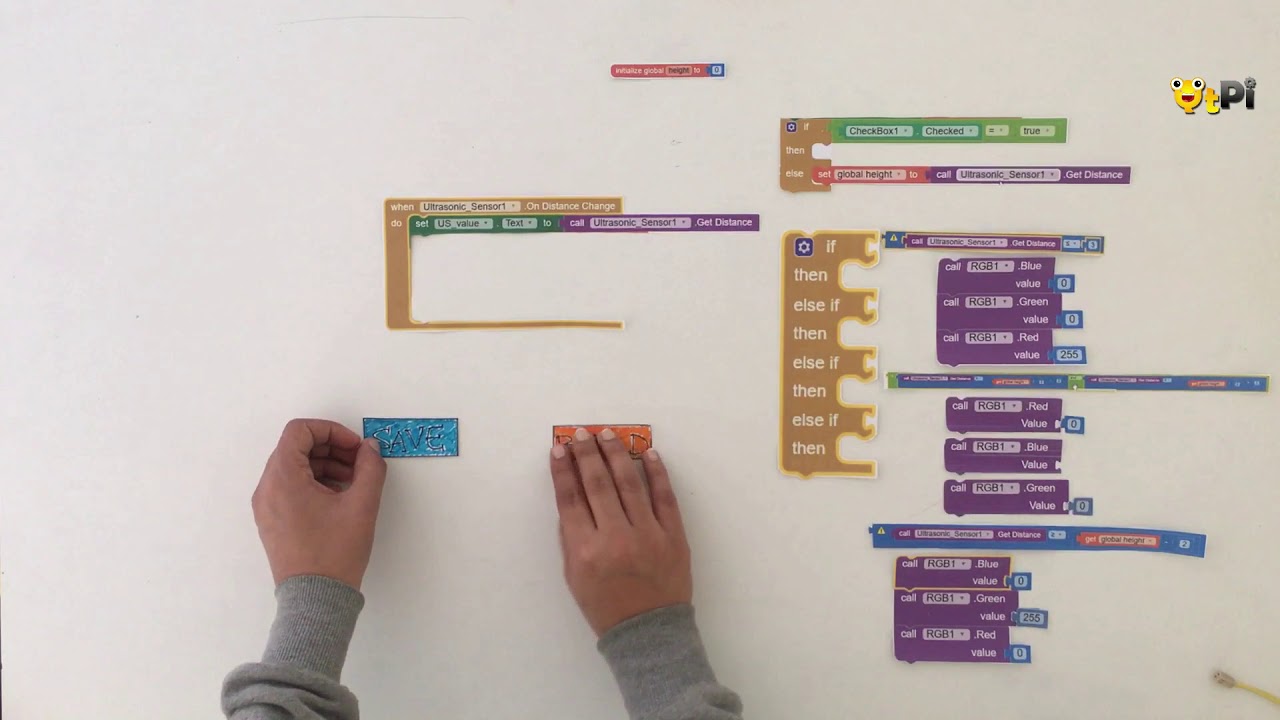 Smart Lid using ultrasonic sensor and Code2Play programming