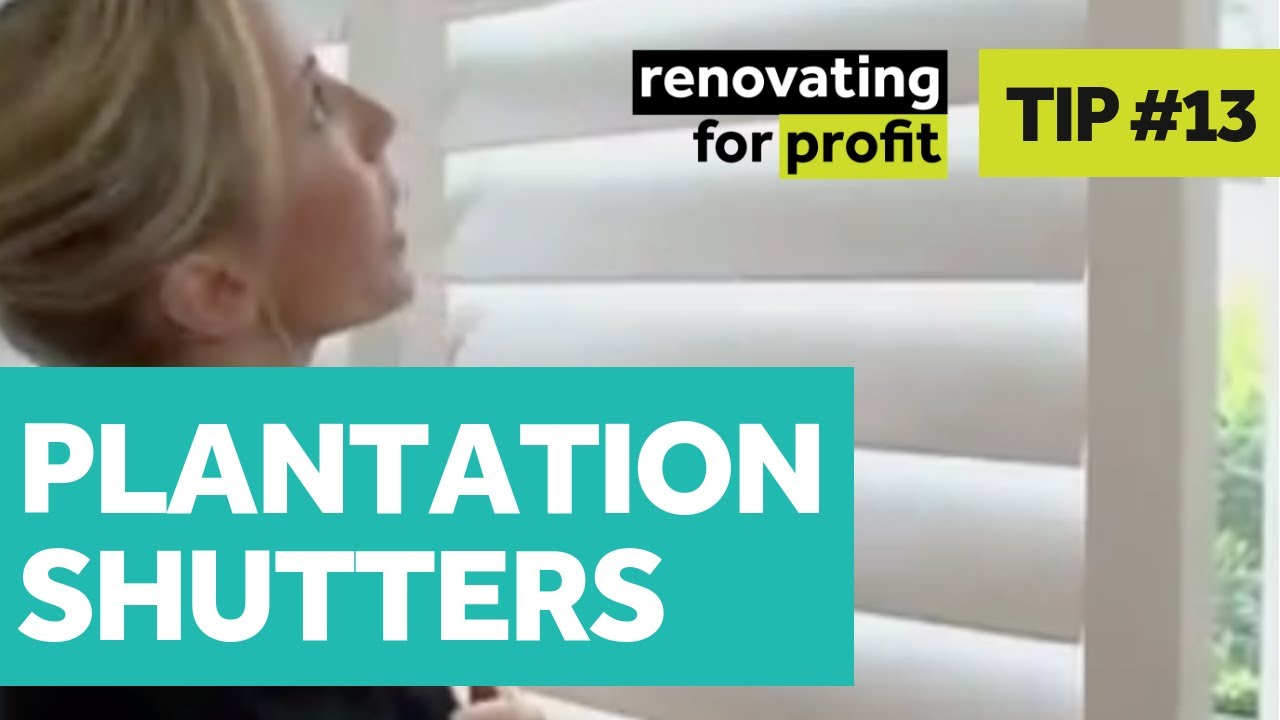 RFP TV TIP#13   PLANTATION SHUTTERS by Cherie Barber