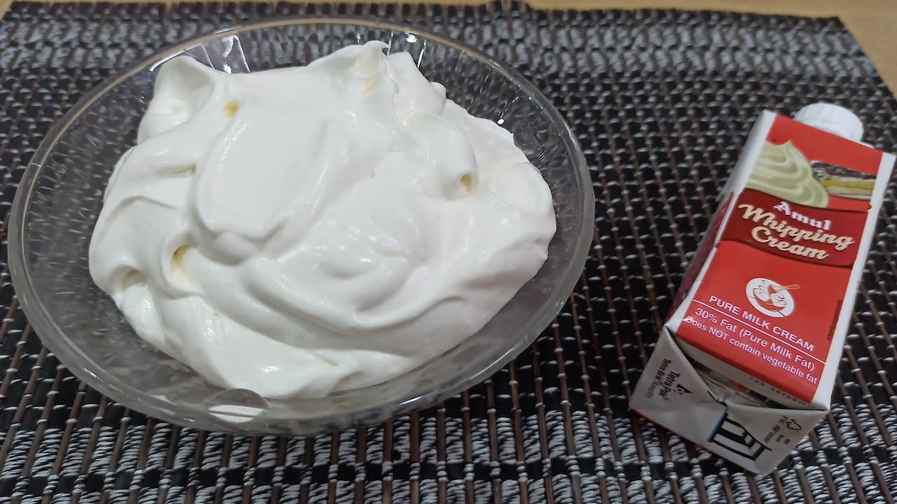 Whipped cream using Amul whipping cream | How to whip cream