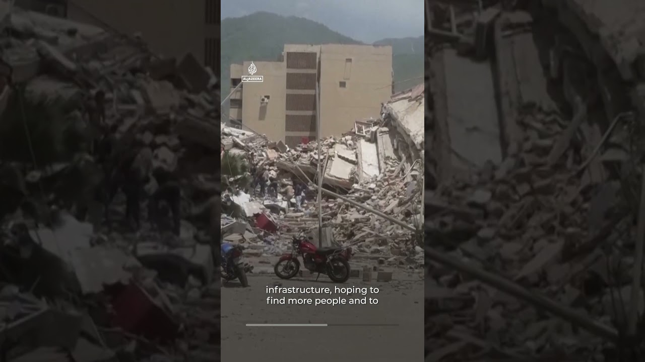 Hundreds trapped beneath buildings a day after Venezuela&rsquo;s twin earthquakes | AJ #shorts
