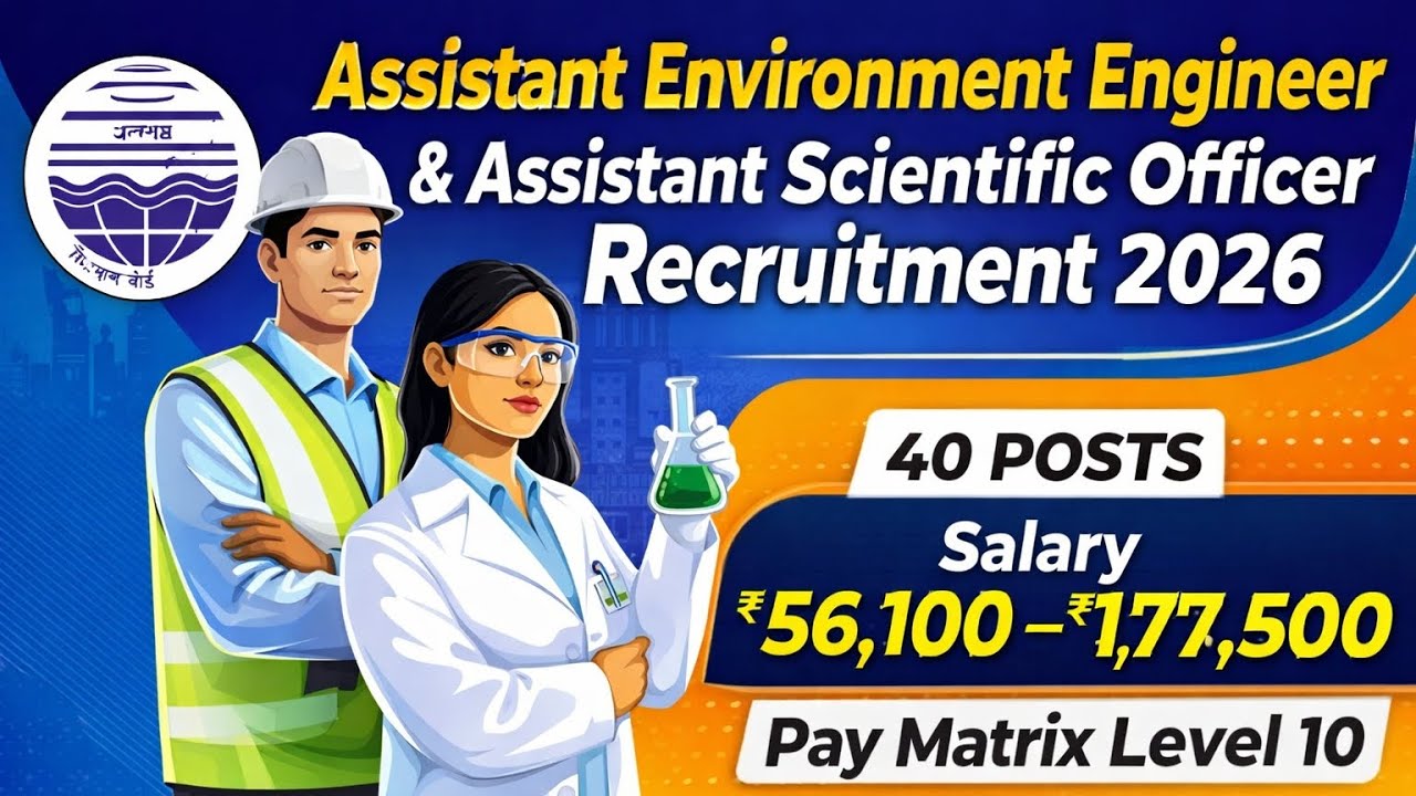UPPCB Recruitment 2026 | Assistant Environmental Engineer & ASO | Salary ₹56,100–₹1,77,500 Level-10