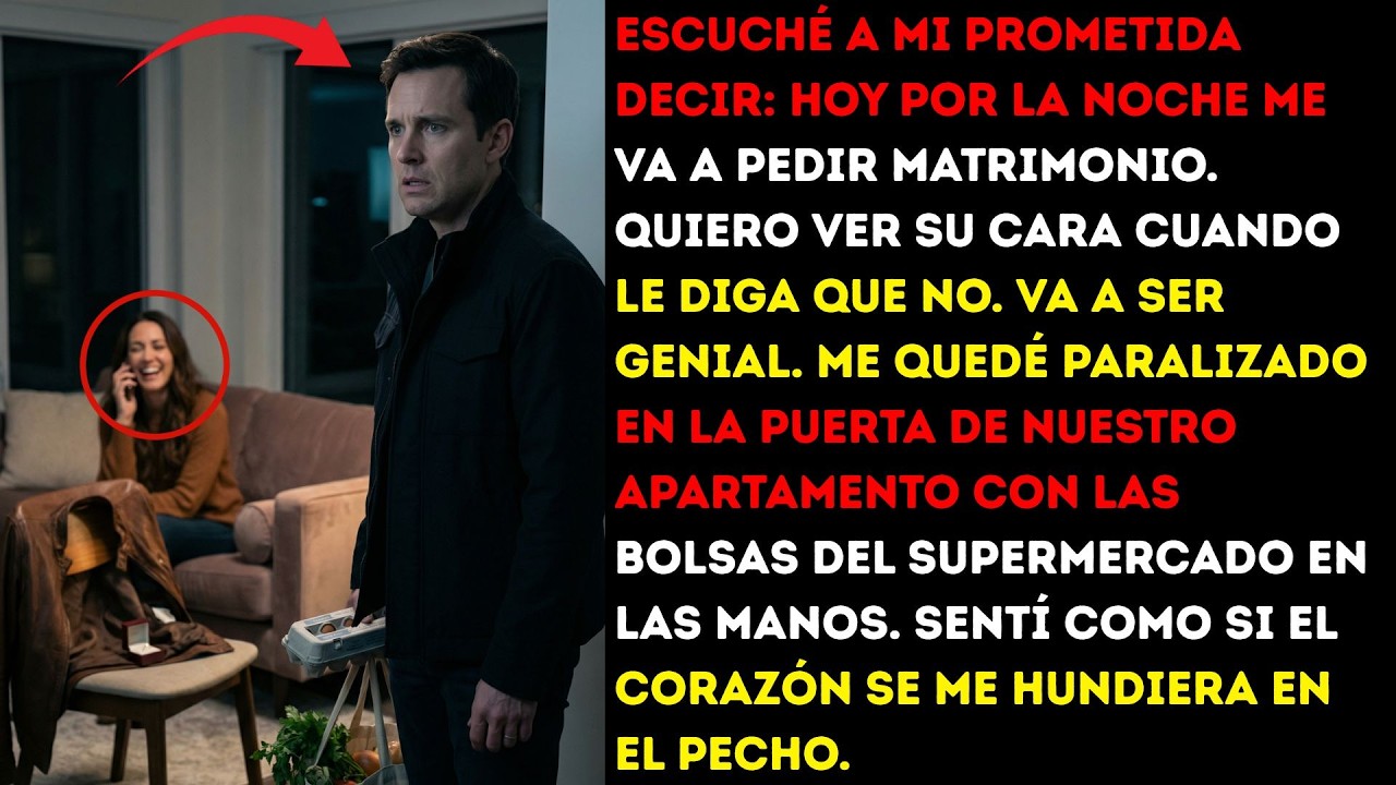 Escuch&eacute; a mi prometida decir: hoy por la noche me va a pedir matrimonio. Quiero ver su cara...