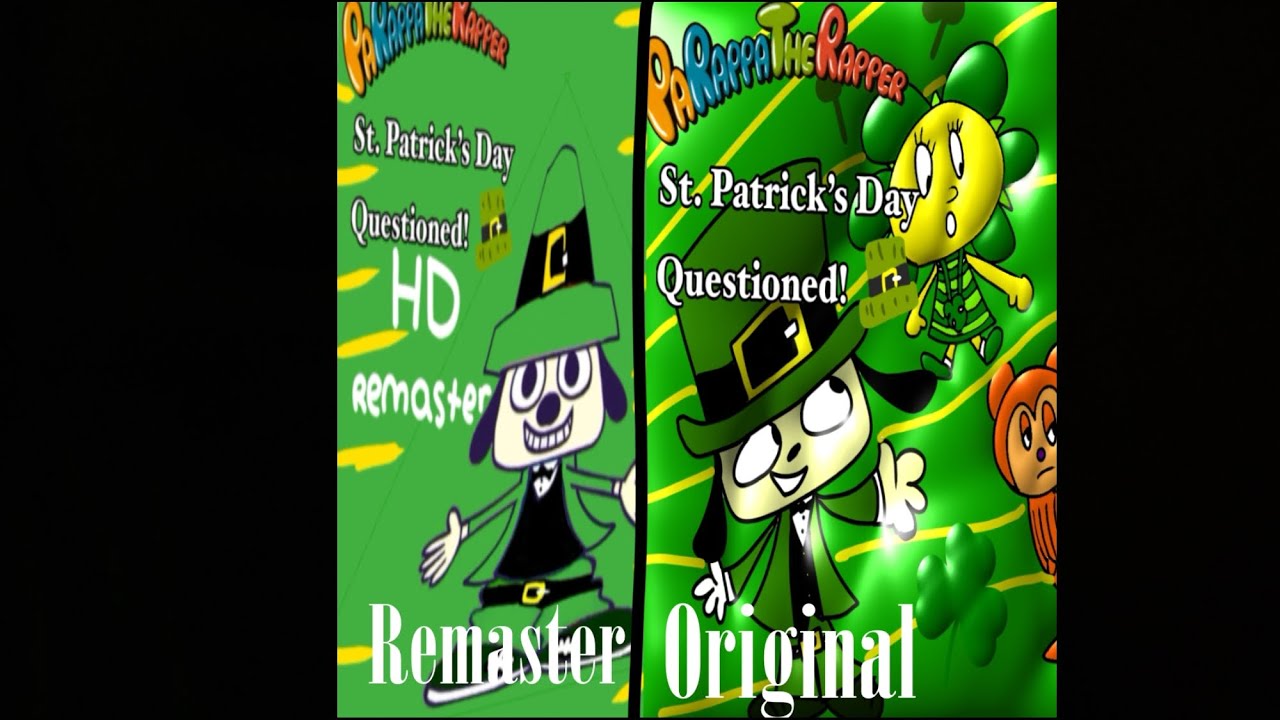 PaRappa The Rapper | St. Patrick’s Day Questioned | Remaster Vs Original.