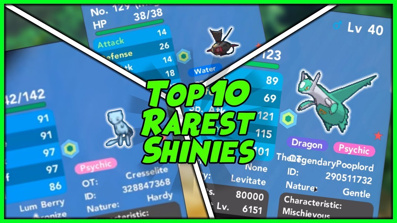 TOP 10 RAREST SHINY POKEMON CAUGHT BY YOUTUBERS IN POKEMON BRICK BRONZE!!!