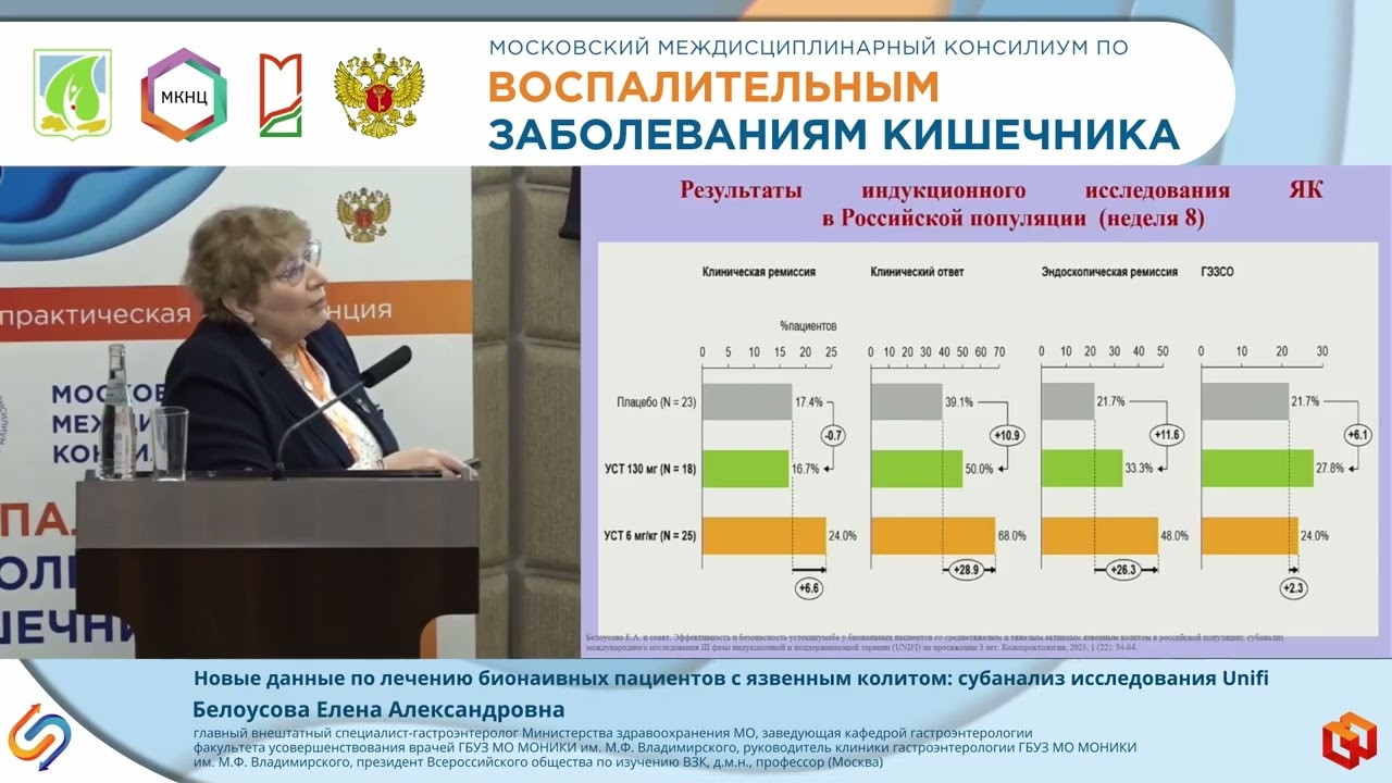 Белоусова Е.А. Новые данные по лечению бионаивных пациентов с язвенным колитом: субанализ