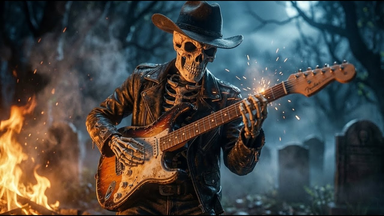 Skeleton Outlaws – Graveyard Dark Guitar Blues(Dark Blues × Outlaw Guitar × Southern Rock)