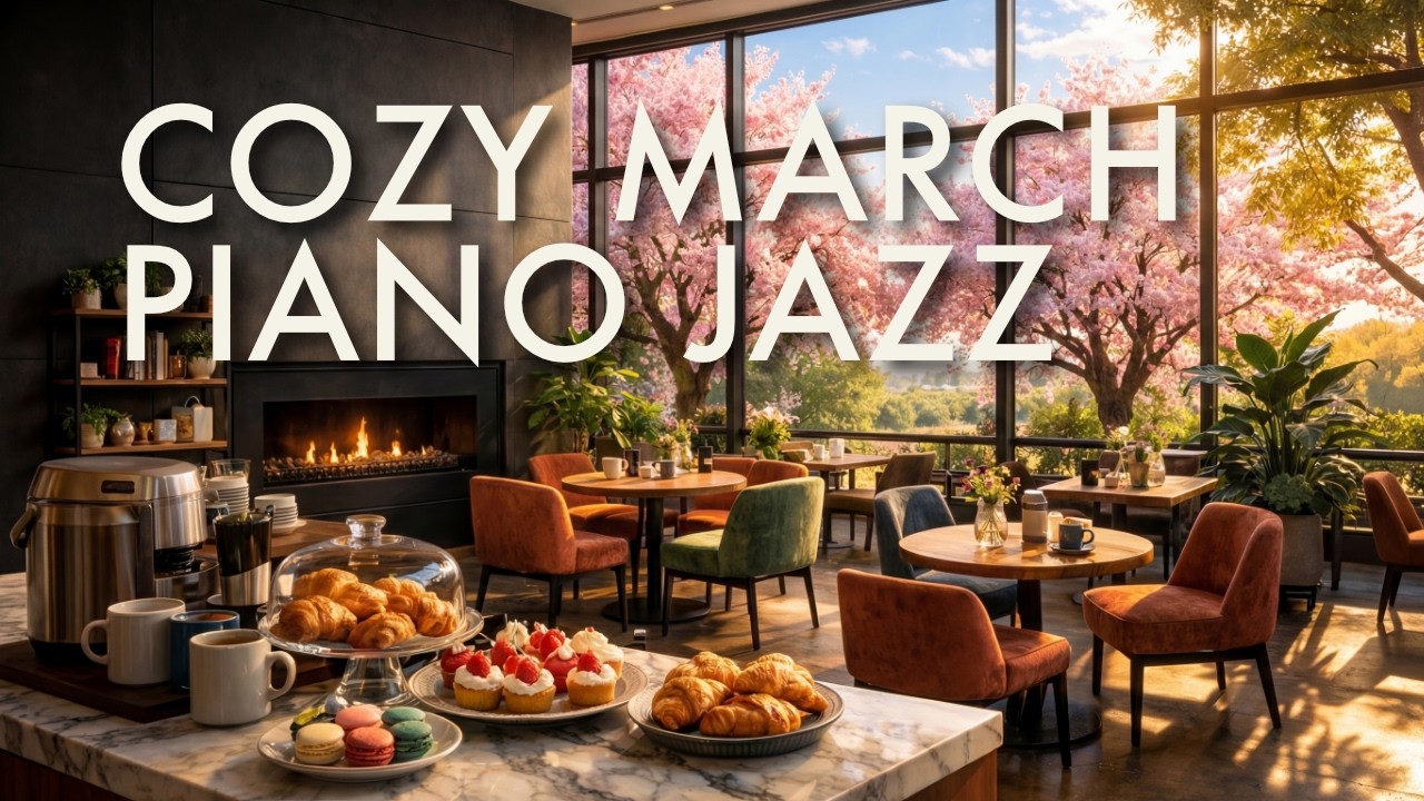 Cozy March Piano Jazz 🌿 Sunny Spring Morning Ambience | Relax, Study, Sleep