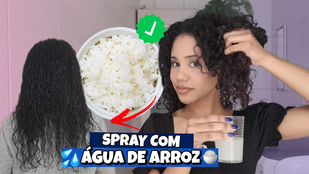 💦SPRAY DE ÁGUA DE ARROZ PARA CRESCER E RECUPERAR O CABELO🍚