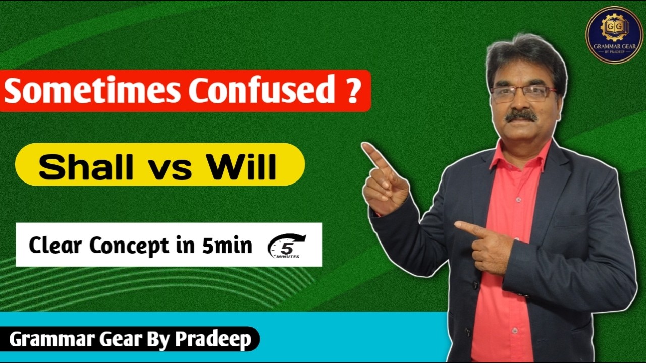 Use of Shall and Will | I ke saath Shall kyu nahi? | Full Rule Clear