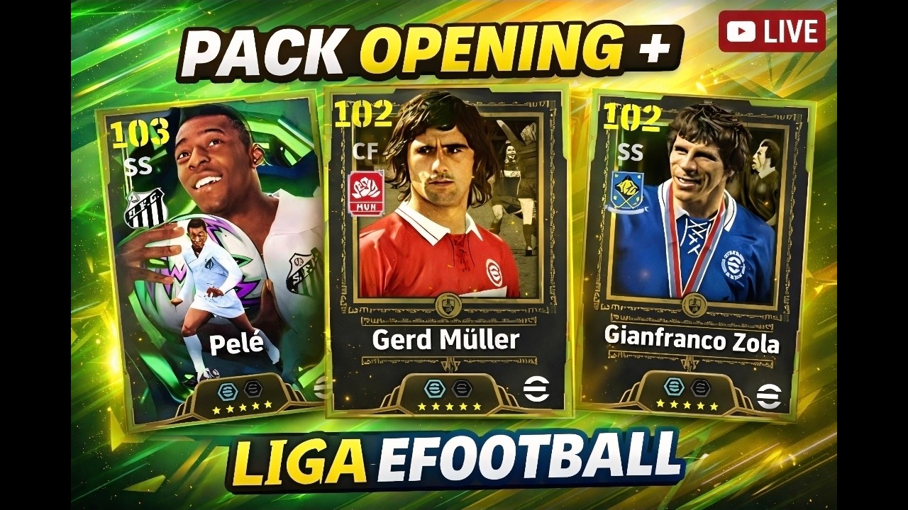 🔴PACK OPENING EM BUSCA DAS LENDAS-LIGA EFOOTBALL / LIVE #80