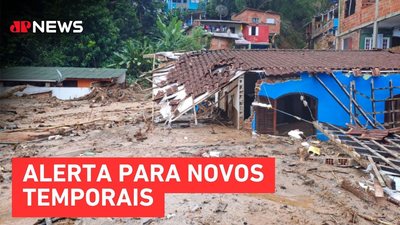 SP: Chuvas intensas deixam mais de 100 desabrigados no litoral | TEMPO REAL