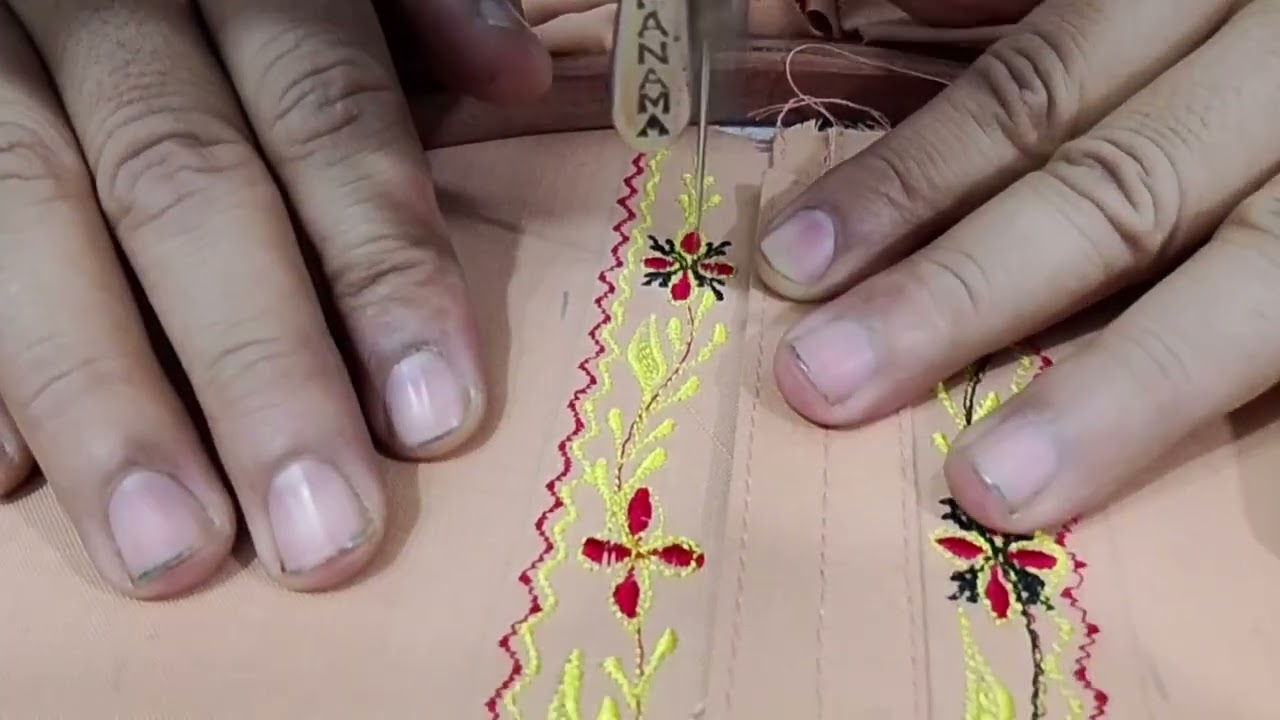 Amazing beautiful embroidery machine design sunflower 🌻 design trick best idea 💡