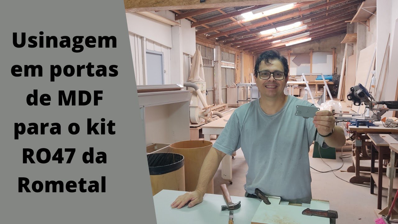 Usinagem na porta de MDF para o kit RO47 da Rometal