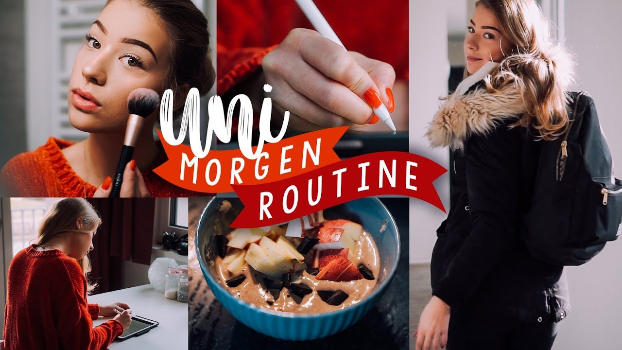 PRODUKTIVE UNI MORGEROUTINE - Lernen, Frühstück, Daily Make Up // JustSayEleanor
