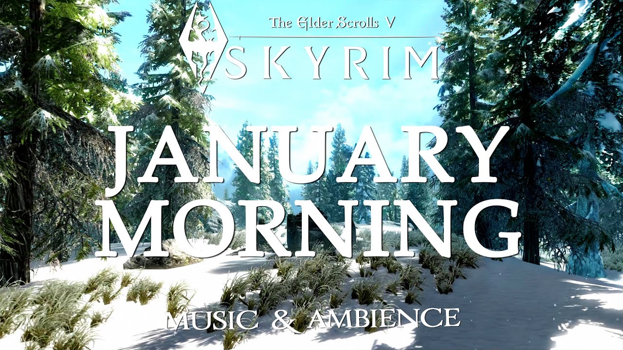 A January Morning in Skyrim | Calm Winter Atmosphere | Elder Scrolls Ambience