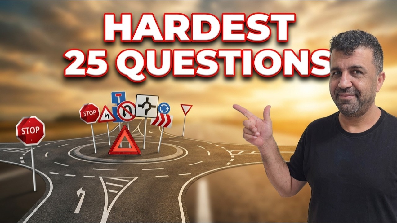 Hardest Theory test questions 2026 UK | 25 Essential DVSA Practice questions