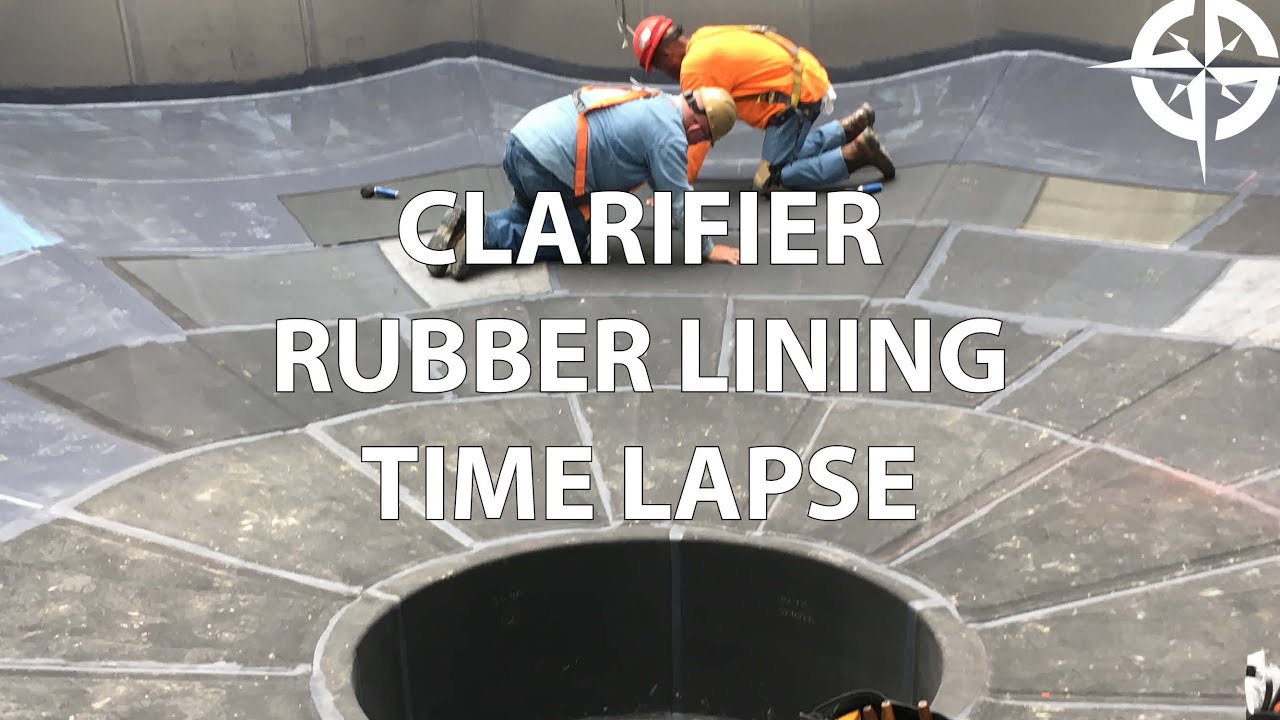 Rubber Lining in Clarifier | Industrial Time Lapse