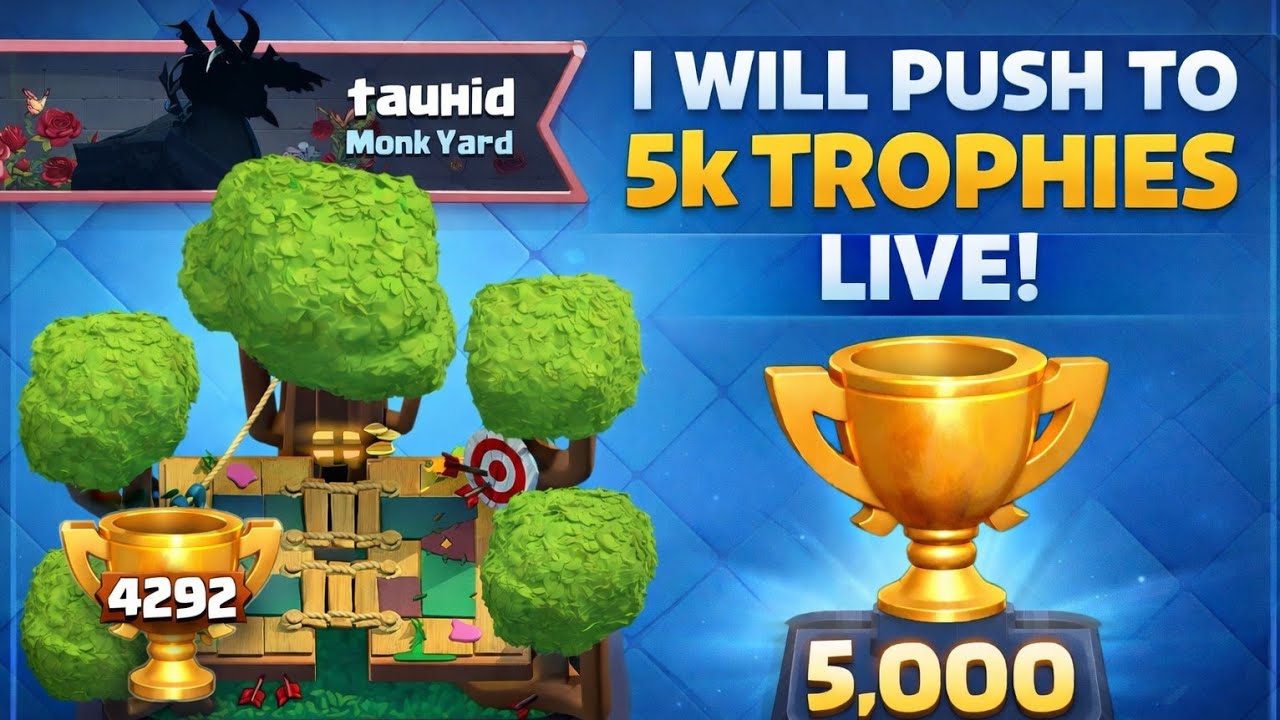 Desperate Push to 5k Trophies! 🔴 (Clash Royale Gameplay)