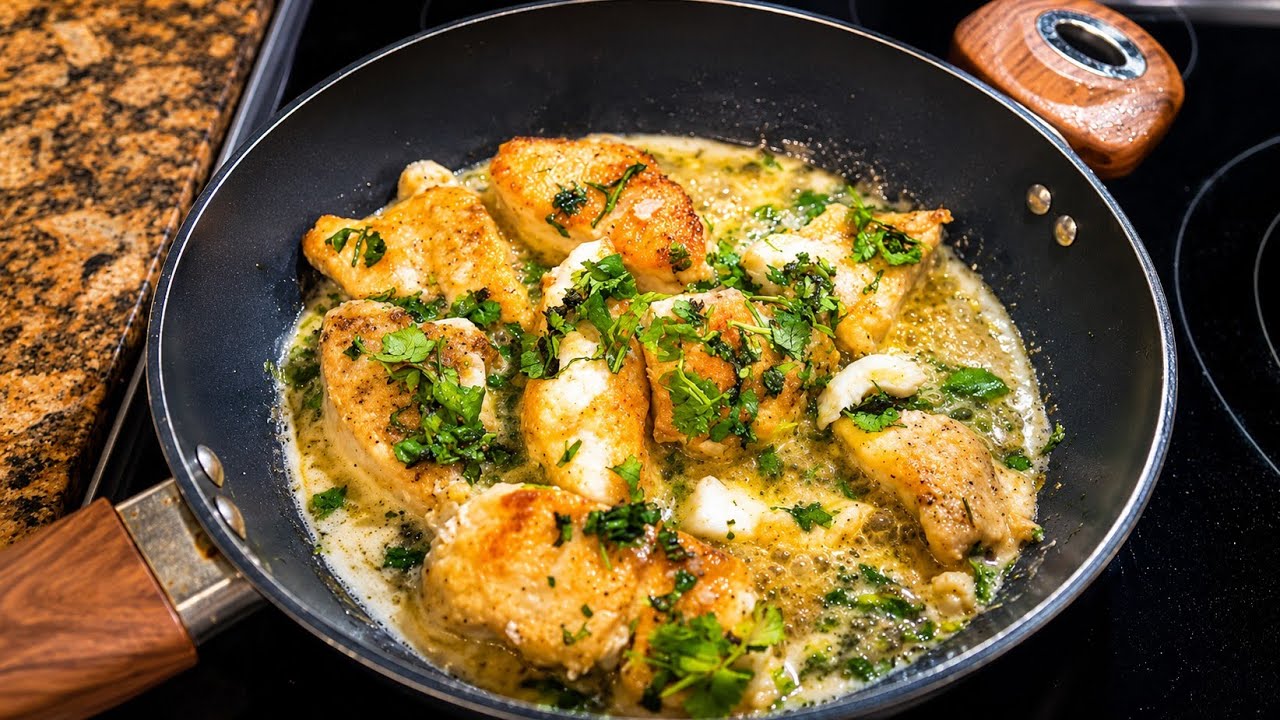 Pescado en Salsa de Ajo Limon y Vino Blanco