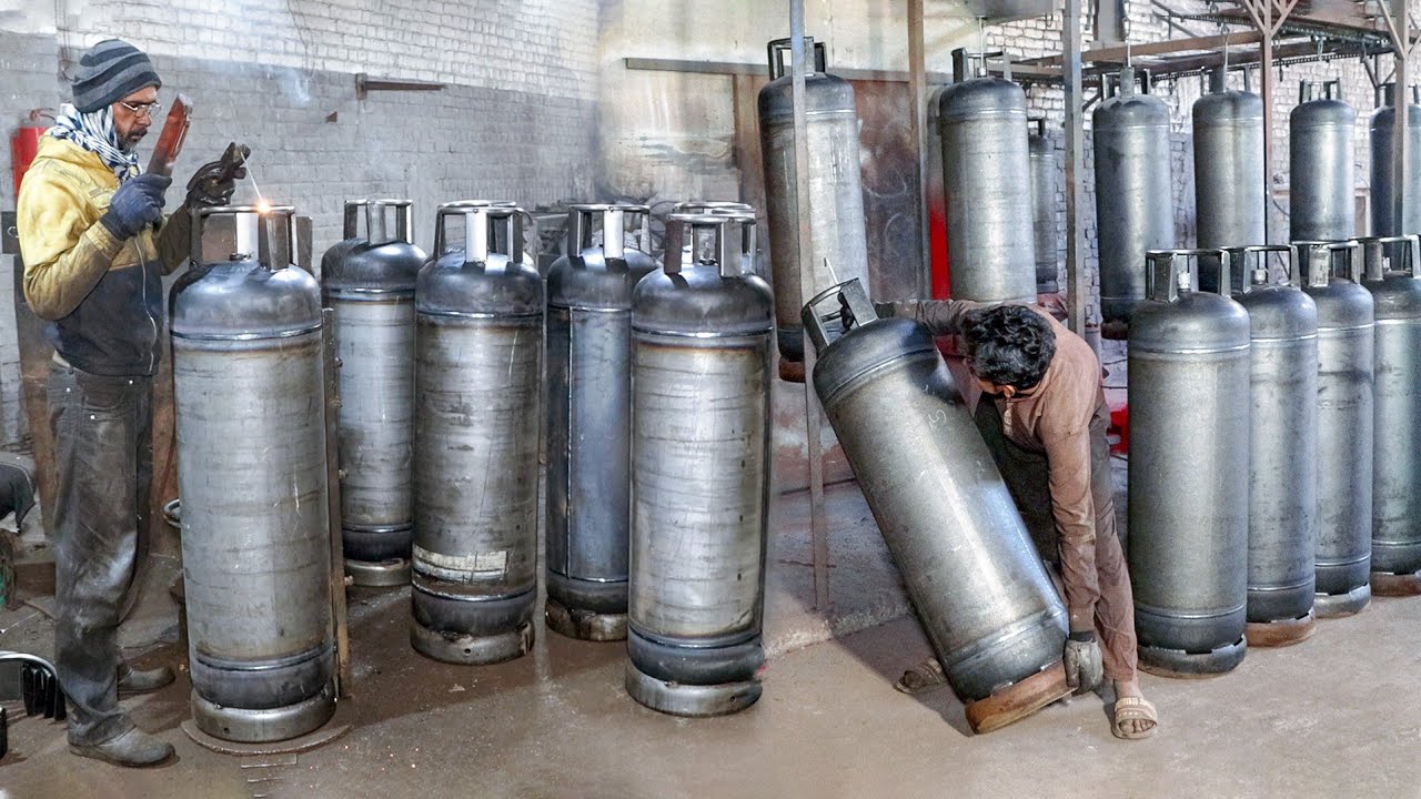 Amazing Process of Making Gas Cylinder | Factory Manufacturing Process