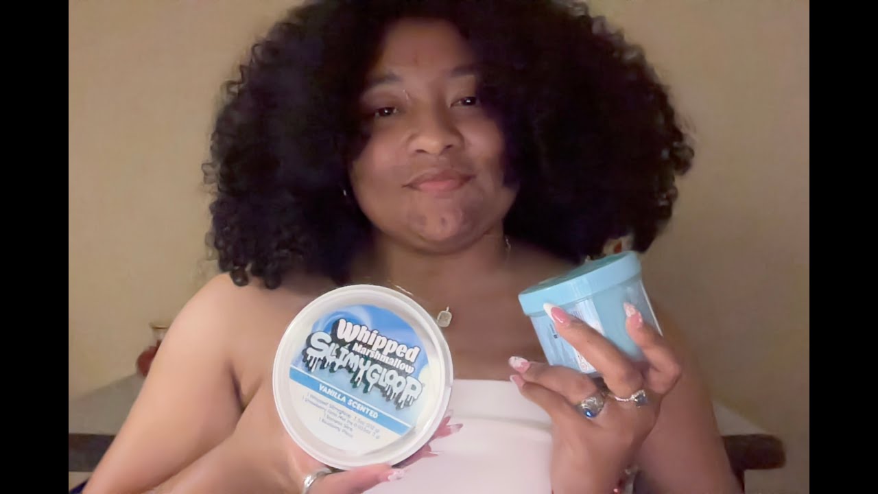 playing with slime asmr