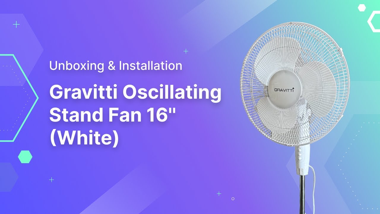 Unboxing & Installation of Gravitti Oscillating Stand Fan 16'' White