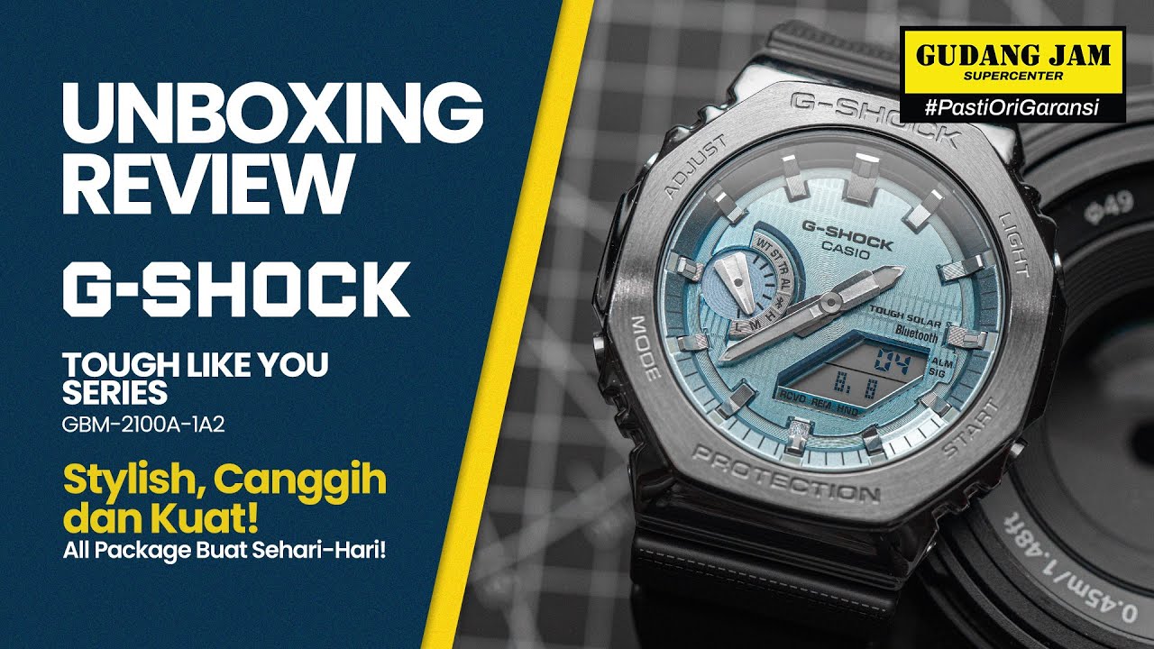 GA BOHONG, WARNANYA BIKIN ADEM! SUDAH KUAT, BERTENAGA SURYA! | UNBOXING REVIEW G-SHOCK GBM-2100A-1A2