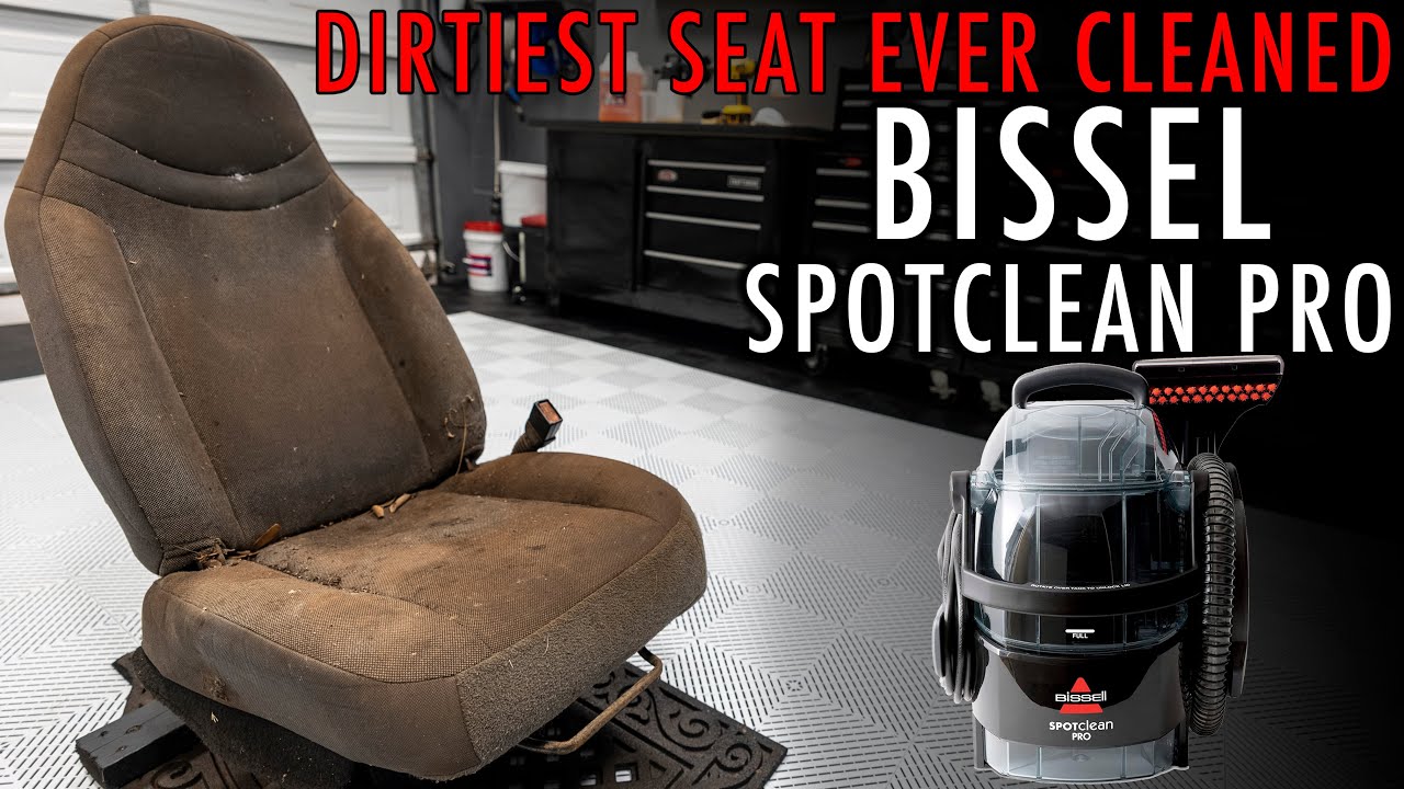 BISSELL SPOTCLEAN PRO THE DIRTIEST SEAT I HAVE EVER CLEANED!!