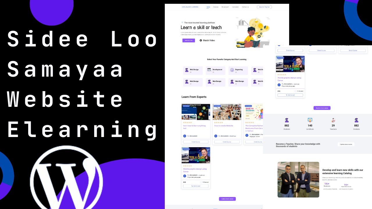Sidee loo Sameeyaa website Elearning Management System | Wordpress