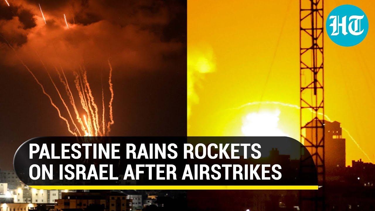 Palestine militants fire barrage of rockets after Israel airstrikes in Gaza kill 9 & commander